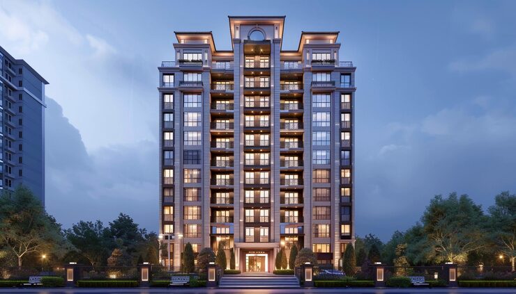 Garden Bay Crown residential project on IIM Road Lucknow offering 2 and 3 BHK apartments with study rooms